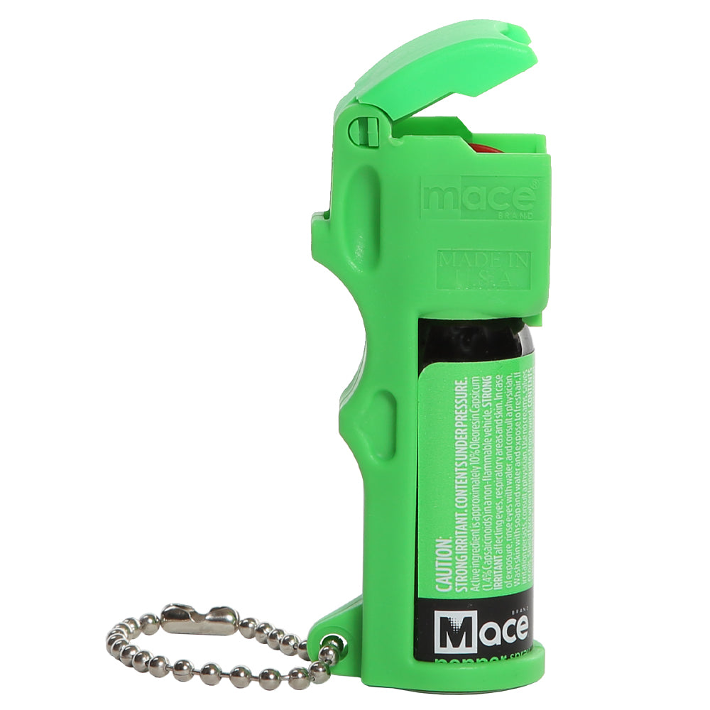 Pocket Size Mace Pepper Spray- Ideal self defense keychain for women, 10 ft range, Made in the USA-  Available in High Visibility Pink, Blue, Orange, Green, Yellow or Black