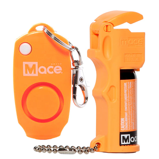 Pocket Size Mace Pepper Spray and Personal Alarm Value Kit- Ideal self defense keychain for women, 10 ft range, Made in the USA,Available in Pink, Black, Yellow, Blue, Orange and Green