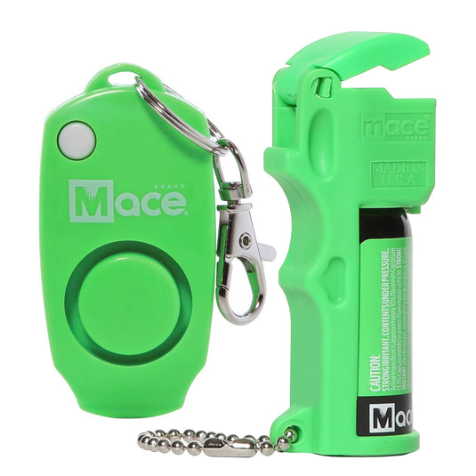Pocket Size Mace Pepper Spray and Personal Alarm Value Kit- Ideal self defense keychain for women, 10 ft range, Made in the USA,Available in Pink, Black, Yellow, Blue, Orange and Green