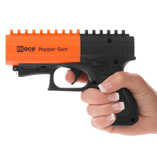 Mace Pepper Spray Gun, ideal home and vehicle defense, Black and orange