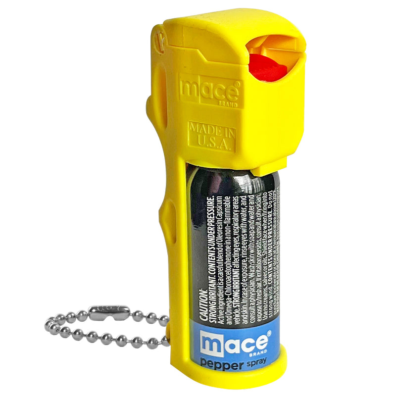 Load image into Gallery viewer, Tear Gas Enhanced Mace Pepper Spray, ideal self defense keychain for women, 10 ft range, Made in the USA- Available in Pink, Yellow, Blue, Orange and Green

